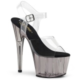 Grau transparent 18 cm ADORE-708T exotic pole dance schuhe