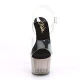 Gray transparent 18 cm ADORE-708T Exotic stripper high heel shoes