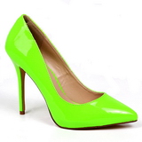 Green Neon 13 cm AMUSE-20 pointed toe stiletto pumps