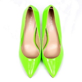 Green Neon 13 cm AMUSE-20 pointed toe stiletto pumps