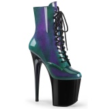 Green glitter 20 cm FLAMINGO-1020SHG Exotic stripper ankle boots