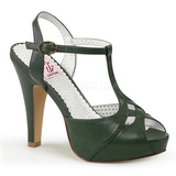 Grün 11,5 cm retro vintage BETTIE-23 Hohe Abend Sandaletten mit Absatz