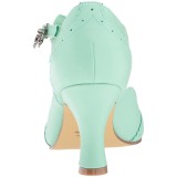 Grn 7,5 cm retro vintage FLAPPER-11 Pinup pumps mit niedrigem absatz