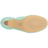Grn 7,5 cm retro vintage FLAPPER-11 Pinup pumps mit niedrigem absatz