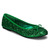 Grün STAR-16G glitter flache ballerinas damen schuhe