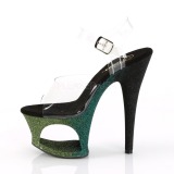 Grn glitter 18 cm Pleaser MOON-708OMBRE pole dance high heels schuhe