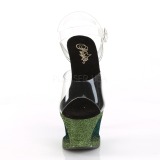 Grn glitter 18 cm Pleaser MOON-708OMBRE pole dance high heels schuhe