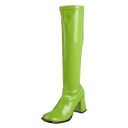 Grüne lackstiefel 7,5 cm GOGO-300 High Heels Damenstiefel für Männer