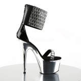 High Heels Glittering Stones 18 cm ADORE-789RS Chrome Platform