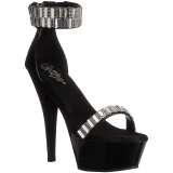 High Heels Glitzersteine 15 cm KISS-269RS Chrome Plateau