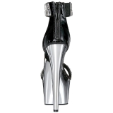 High Heels Glitzersteine 18 cm ADORE-769RS Chrome Plateau