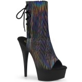 Hologram 15 cm DELIGHT-1018HLN womens platform soled ankle boots