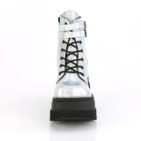 Hologramm 11,5 cm SHAKER-52 plateau stiefeletten - cyberpunk stiefeletten