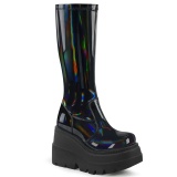 Hologramm 11,5 cm SHAKER-65 demoniacult wedge keilstiefel mit plateau