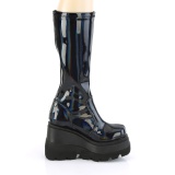 Hologramm 11,5 cm SHAKER-65 demoniacult wedge keilstiefel mit plateau