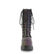 Hologramm 13 cm VOID-118 demonia wedge keilstiefel mit plateau