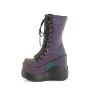 Hologramm 13 cm VOID-118 demonia wedge keilstiefel mit plateau