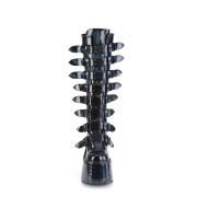 Hologramm 14 cm SWING-815 alternative plateaustiefel mit schnalle schwarze