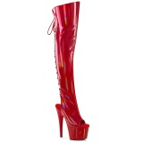 Hologramm 18 cm ADORE-3019HWR rote overknee stiefel mit schnürung