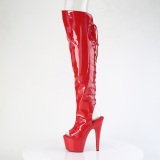 Hologramm 18 cm ADORE-3019HWR rote overknee stiefel mit schnürung