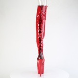 Hologramm 18 cm ADORE-3019HWR rote overknee stiefel mit schnürung