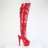 Hologramm 18 cm ADORE-3019HWR rote overknee stiefel mit schnürung