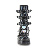 Hologramm 5 cm EMILY-330 plateau damenstiefel mit schnalle