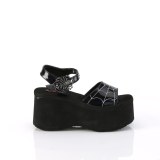 Hologramm 6,5 cm DemoniaCult FUNN-10 emo lolita plateau wedge sandaletten