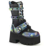 Hologramm 9 cm ASHES-120 plateau stiefel - cyberpunk stiefel chunky heels