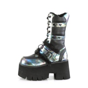 Hologramm 9 cm ASHES-120 plateau stiefel - cyberpunk stiefel chunky heels