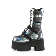 Hologramm 9 cm ASHES-120 plateau stiefel - cyberpunk stiefel chunky heels