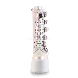 Hologramm 9 cm DAMNED-225 plateau damenstiefel mit schnalle