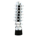 Hologramm 9 cm DAMNED-318 plateau damenstiefel mit schnalle