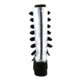 Hologramm 9 cm DAMNED-318 plateau damenstiefel mit schnalle