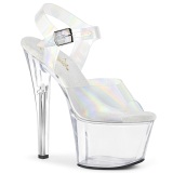 Hologramm high heels 18 cm SKY-308N JELLY-LIKE stretchmaterial plateau high heels