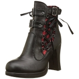 Kunstleder 10 cm CRYPTO-51 gothic lolita stiefeletten plateau