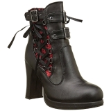 Kunstleder 10 cm CRYPTO-51 gothic lolita stiefeletten plateau