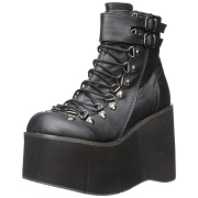 Kunstleder 11,5 cm KERA-21 lolita stiefeletten mit wedge plateau