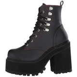 Kunstleder 12 cm ASSAULT-100 gothic lolita stiefeletten plateau