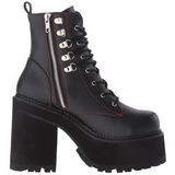 Kunstleder 12 cm ASSAULT-100 gothic lolita stiefeletten plateau