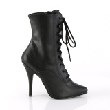 Kunstleder 13 cm SEDUCE-1020 Schwarze high heels stiefeletten