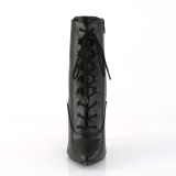 Kunstleder 13 cm SEDUCE-1020 Schwarze high heels stiefeletten