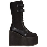 Kunstleder 14 cm SWING-221 lolita stiefel gothic plateau stiefel