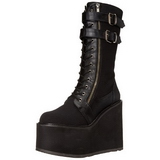 Kunstleder 14 cm SWING-221 lolita stiefel gothic plateau stiefel