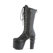 Kunstleder 14 cm TORMENT-170 damen gothic plateaustiefel