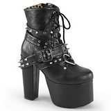 Kunstleder 14 cm TORMENT-700 gothic lolita stiefeletten plateau