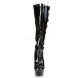 Kunstleder 15 cm DELIGHT-2047 pleaser damenstiefel mit plateau