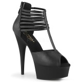 Kunstleder 15 cm DELIGHT-626 pleaser sandaletten mit plateau