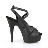 Kunstleder 15 cm DELIGHT-632 sling back sandaletten mit plateau