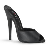 Kunstleder 15 cm DOMINA-101 high heel mules für männer